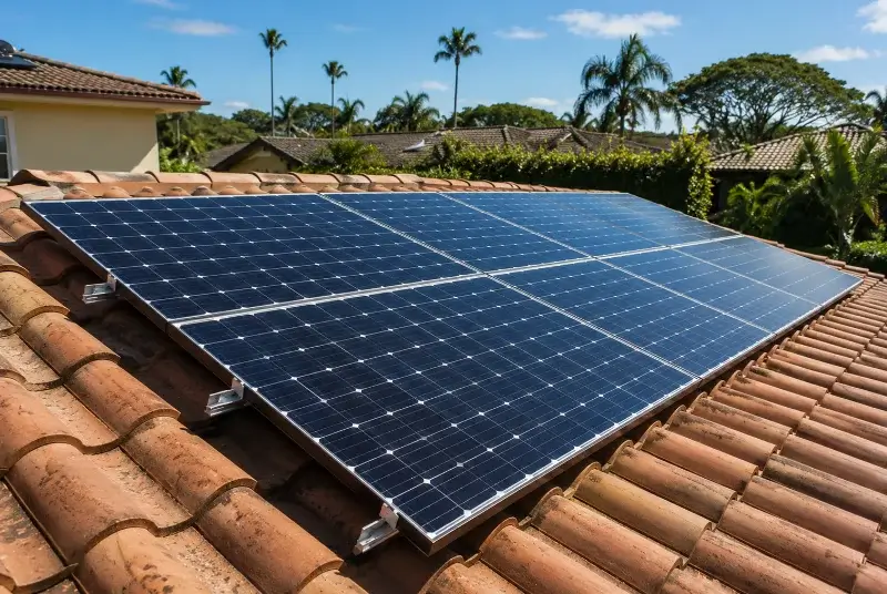 Installation de panneaux solaires au Buisson-de-Cadouin